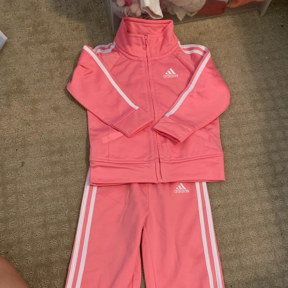 Pink Adidas Sweat Suit